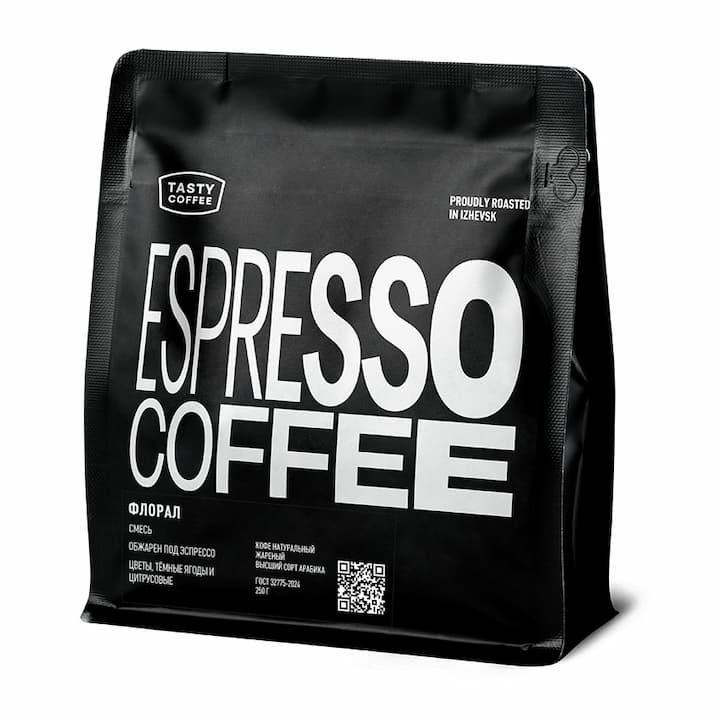 Кофе Tasty Coffee Флорал, молотый, 250 гр.