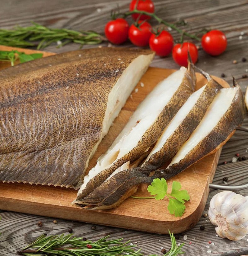 Стейки камбалы свежемороженные, вес